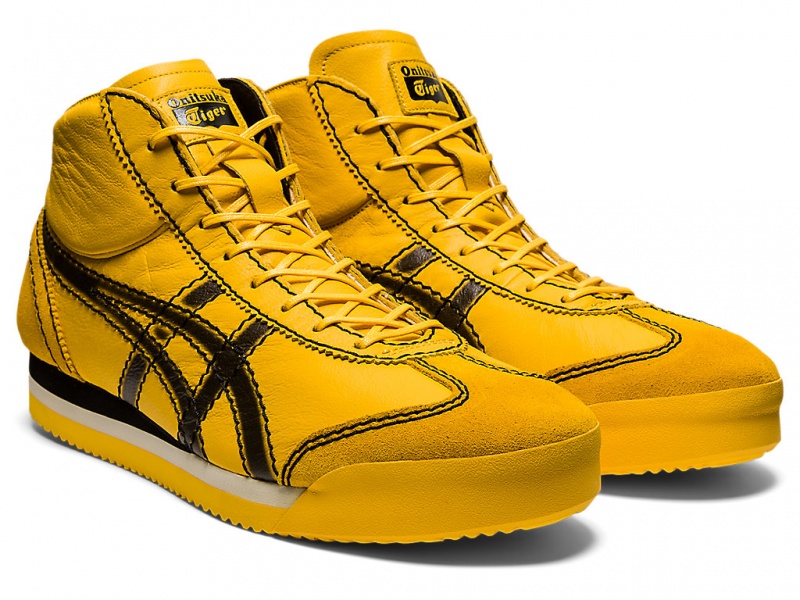 Onitsuka Tiger Mexico 66 SD PF MR Schuhe Damen Gelb Schwarz | YX7923618