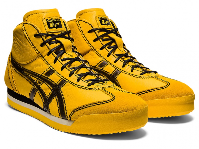 Onitsuka Tiger Mexico 66 SD PF MR Schuhe Damen Gelb Schwarz | YX7923618