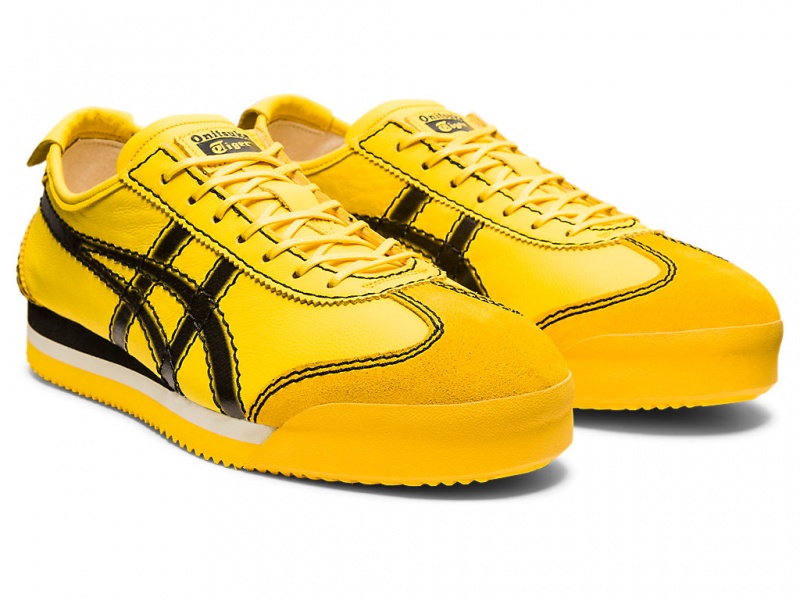 Onitsuka Tiger Mexico 66 SD PF Schuhe Damen Gelb Schwarz | WF0461952