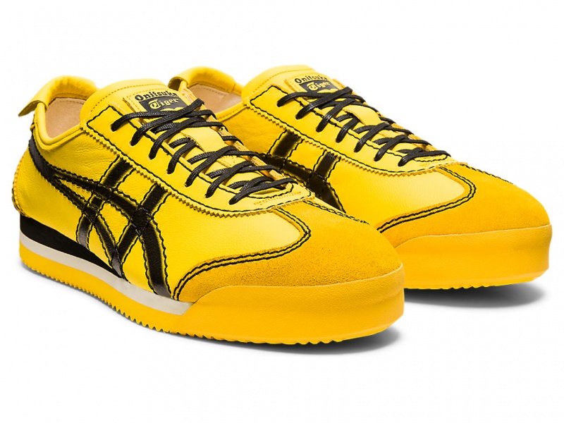 Onitsuka Tiger Mexico 66 SD PF Schuhe Damen Gelb Schwarz | WF0461952