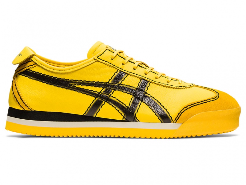 Onitsuka Tiger Mexico 66 SD PF Schuhe Damen Gelb Schwarz | WF0461952