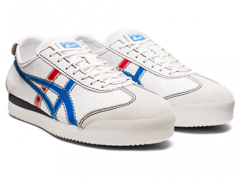 Onitsuka Tiger Mexico 66 SD PF Schuhe Damen Weiß Blau | NU0817546