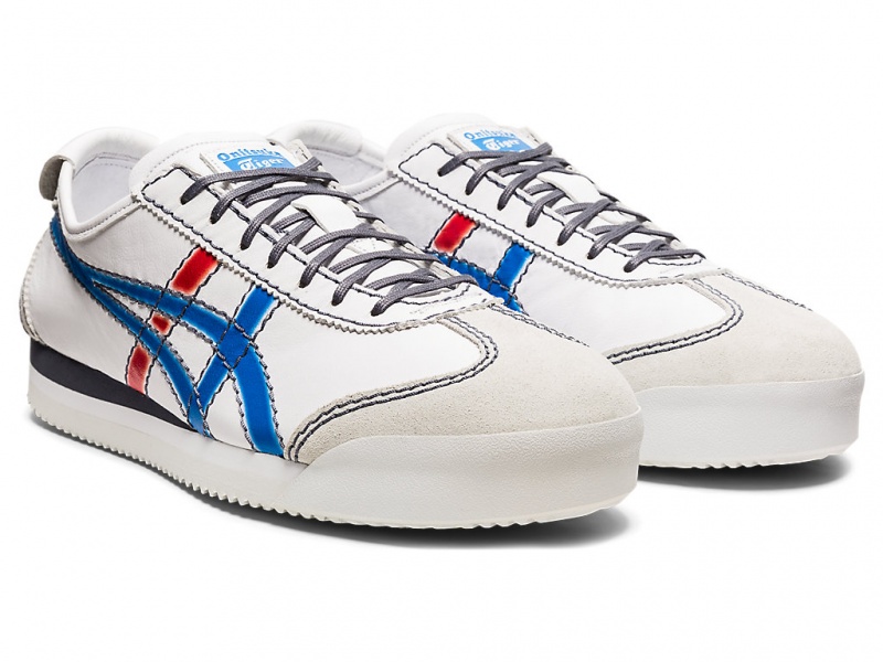 Onitsuka Tiger Mexico 66 SD PF Schuhe Damen Weiß Blau | NU0817546