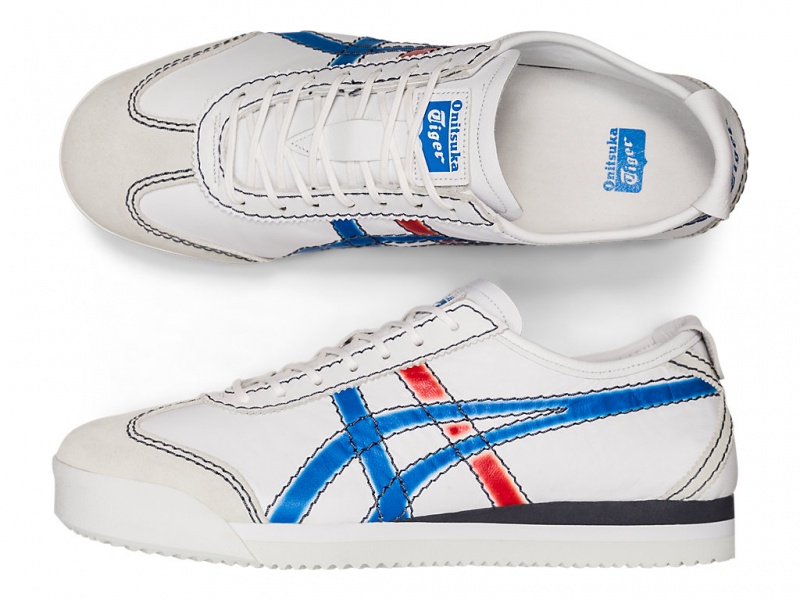 Onitsuka Tiger Mexico 66 SD PF Schuhe Damen Weiß Blau | NU0817546