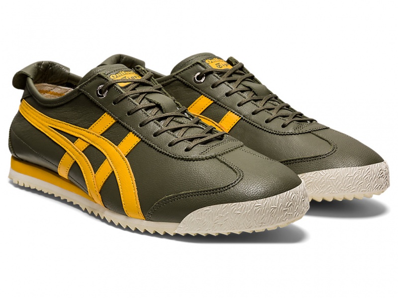 Onitsuka Tiger Mexico 66 SD Schuhe Damen Grün Gelb | BL4321870