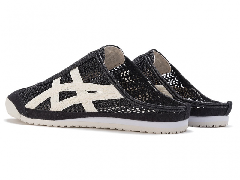 Onitsuka Tiger Mexico 66 Sabot Schuhe Damen Schwarz Weiß | ID4973281