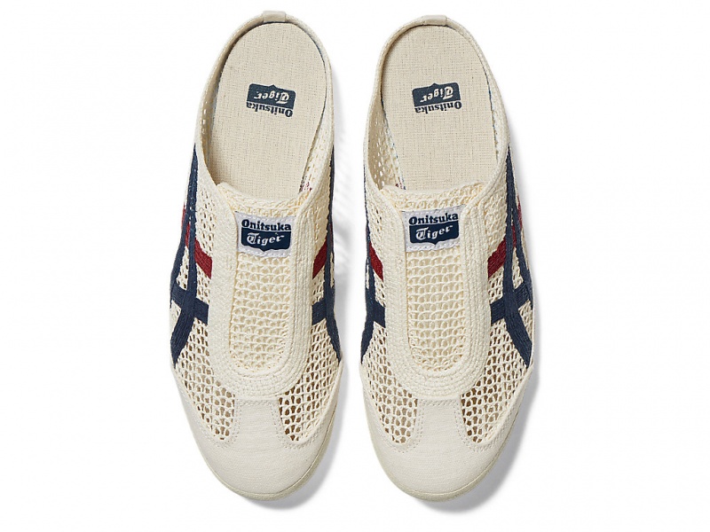 Onitsuka Tiger Mexico 66 Sabot Schuhe Damen Weiß Blau | ZR7584619