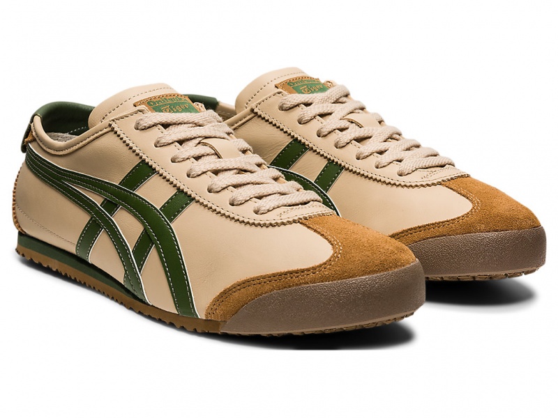 Onitsuka Tiger Mexico 66 Schuhe Damen Beige Grün | SF0316459