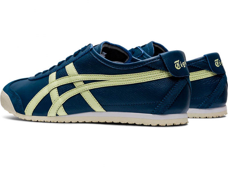 Onitsuka Tiger Mexico 66 Schuhe Damen Blau Gelb | XU6438790