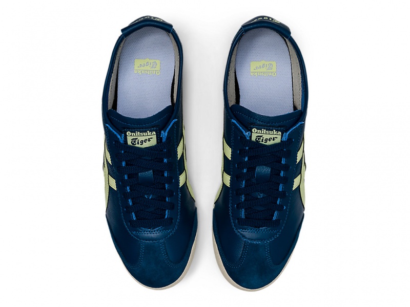 Onitsuka Tiger Mexico 66 Schuhe Damen Blau Gelb | XU6438790