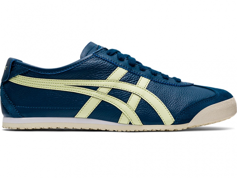 Onitsuka Tiger Mexico 66 Schuhe Damen Blau Gelb | XU6438790