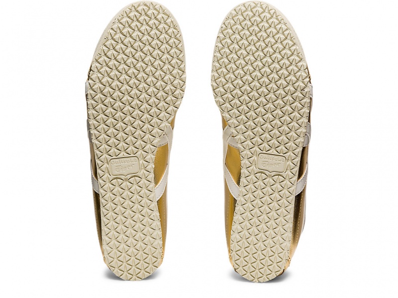 Onitsuka Tiger Mexico 66 Schuhe Damen Gold Weiß | GB1483056