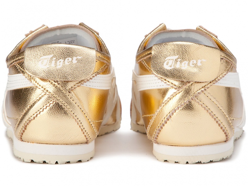 Onitsuka Tiger Mexico 66 Schuhe Damen Gold Weiß | GB1483056