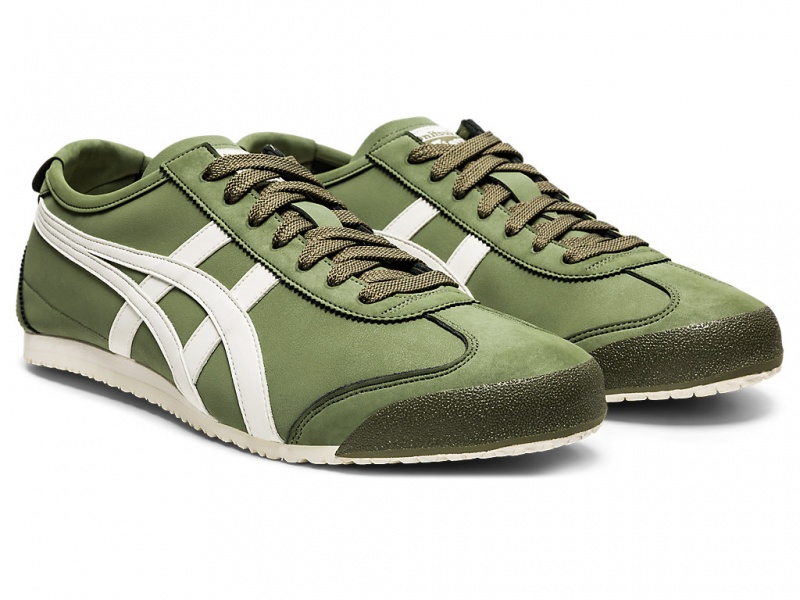 Onitsuka Tiger Mexico 66 Schuhe Damen Grün Weiß | LE7368401