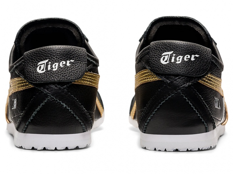 Onitsuka Tiger Mexico 66 Schuhe Damen Schwarz Gold | EM1306724