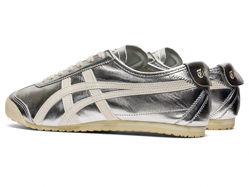 Onitsuka Tiger Mexico 66 Schuhe Damen Silber Weiß | LJ2170396