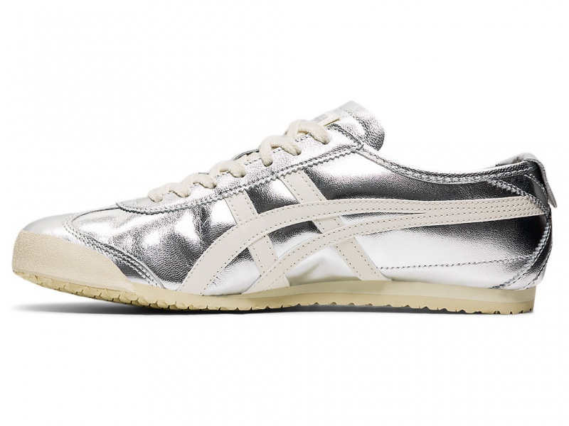 Onitsuka Tiger Mexico 66 Schuhe Damen Silber Weiß | LJ2170396