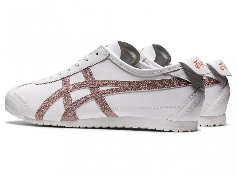 Onitsuka Tiger Mexico 66 Schuhe Damen Weiß Rosa Gold | KO5476398