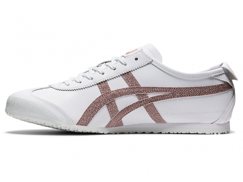 Onitsuka Tiger Mexico 66 Schuhe Damen Weiß Rosa Gold | KO5476398