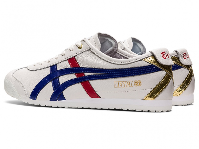 Onitsuka Tiger Mexico 66 Schuhe Damen Weiß Dunkelblau | XP0921358