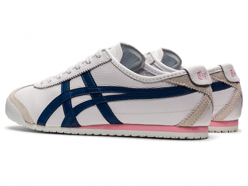 Onitsuka Tiger Mexico 66 Schuhe Damen Weiß Blau | UN7459830