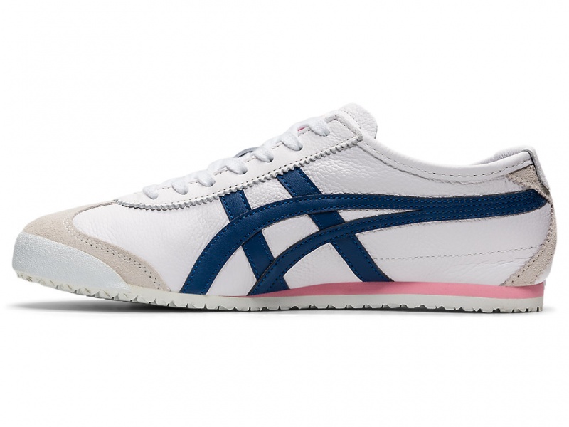 Onitsuka Tiger Mexico 66 Schuhe Damen Weiß Blau | UN7459830