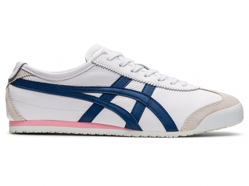 Onitsuka Tiger Mexico 66 Schuhe Damen Weiß Blau | UN7459830