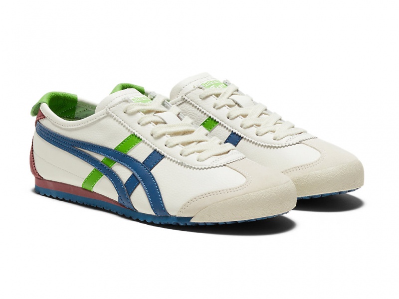 Onitsuka Tiger Mexico 66 Schuhe Damen Weiß Blau | NA4982316