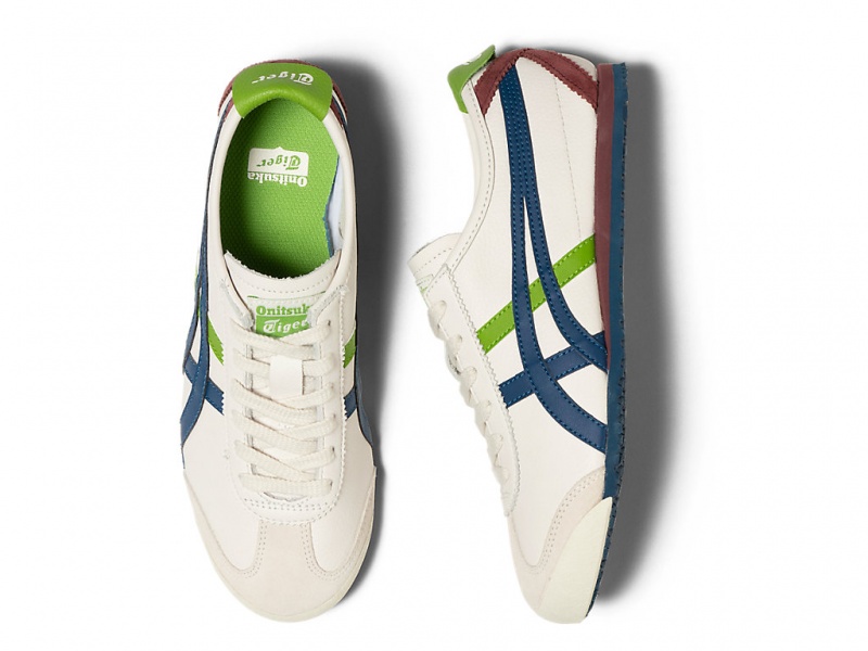 Onitsuka Tiger Mexico 66 Schuhe Damen Weiß Blau | NA4982316