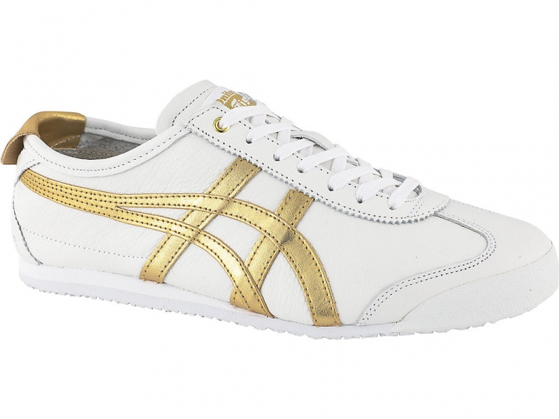 Onitsuka Tiger Mexico 66 Schuhe Damen Weiß Gold | EN6132908