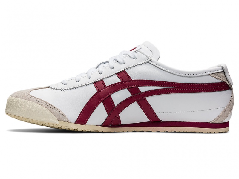 Onitsuka Tiger Mexico 66 Schuhe Damen Weiß Bordeaux | HP9423601