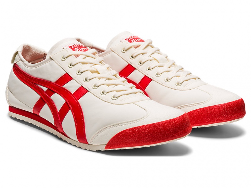 Onitsuka Tiger Mexico 66 Schuhe Damen Weiß Rot | MC5238074