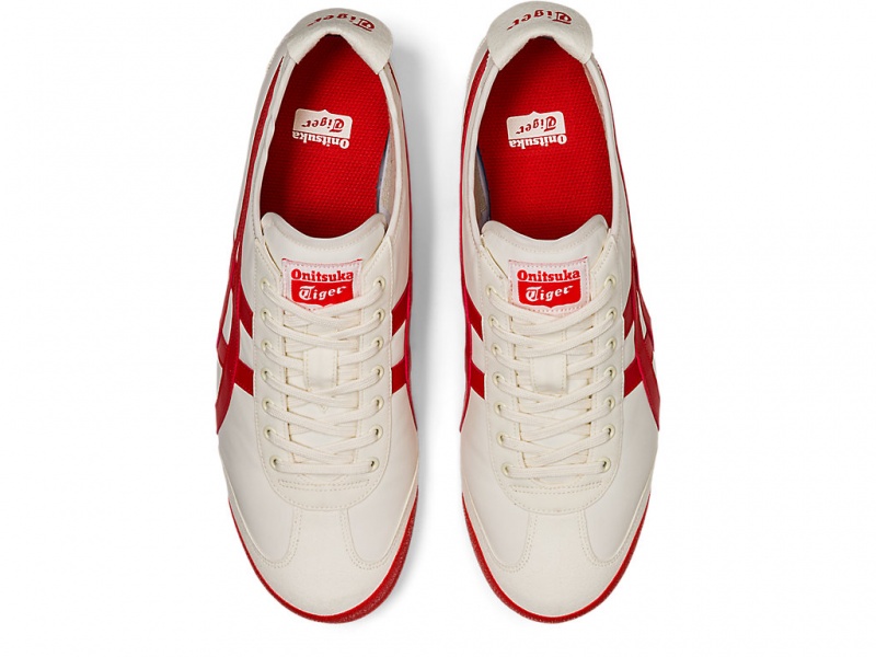 Onitsuka Tiger Mexico 66 Schuhe Damen Weiß Rot | MC5238074