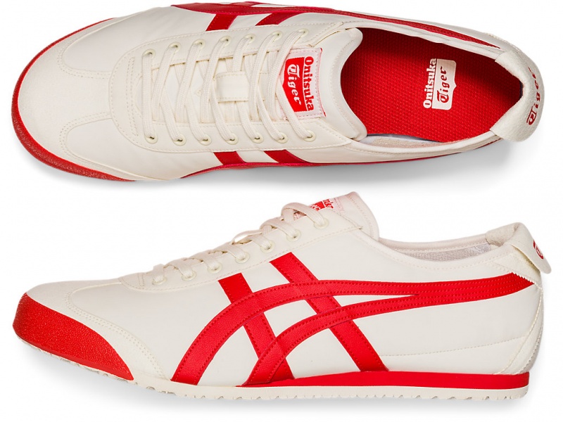 Onitsuka Tiger Mexico 66 Schuhe Damen Weiß Rot | MC5238074