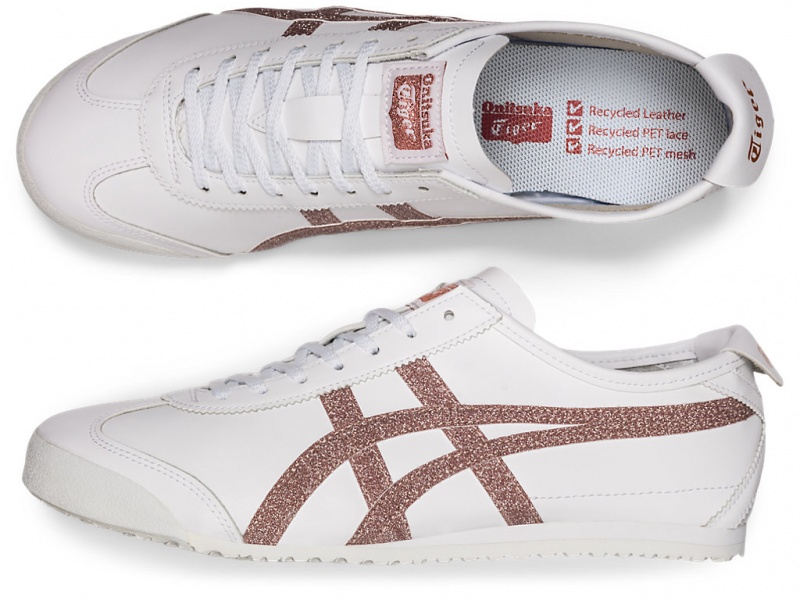 Onitsuka Tiger Mexico 66 Schuhe Herren Weiß Rosa Gold | GI1635729