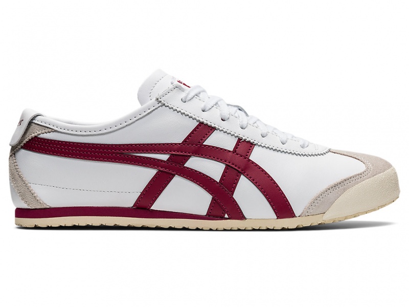 Onitsuka Tiger Mexico 66 Schuhe Herren Weiß Bordeaux | DS5290617