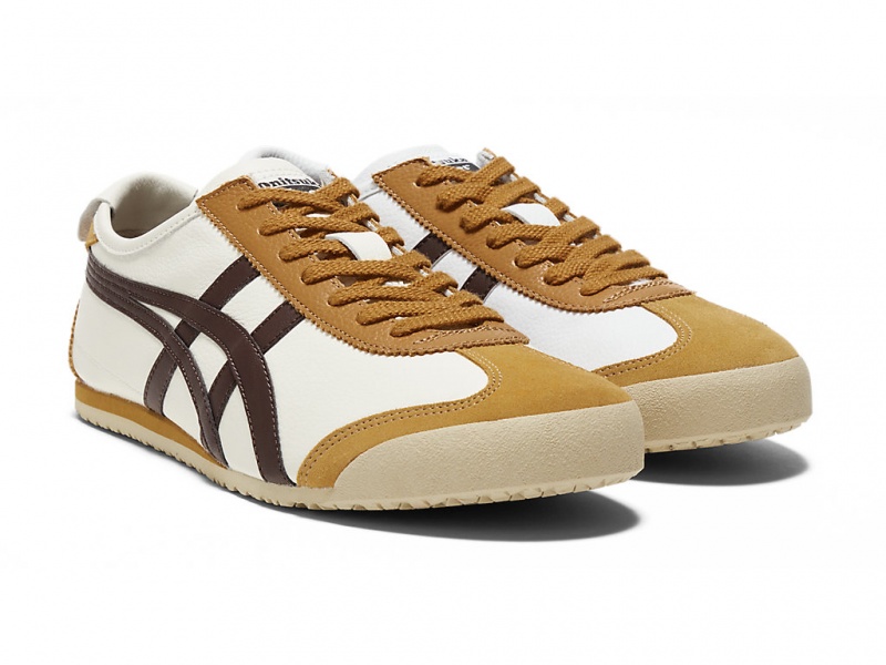 Onitsuka Tiger Mexico 66 Schuhe Herren Weiß Braun | UJ3471560