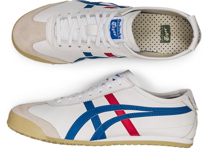 Onitsuka Tiger Mexico 66 Schuhe Herren Weiß Blau | YU6840237