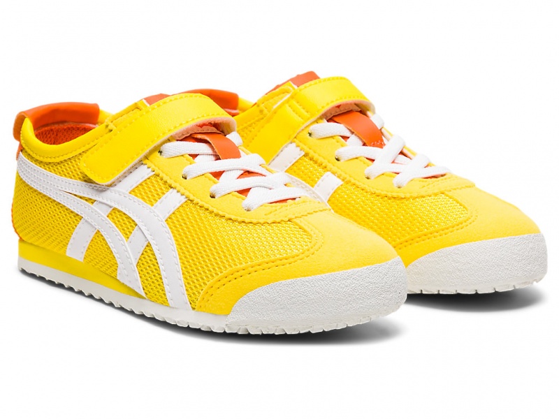 Onitsuka Tiger Mexico 66 Schuhe Kinder Gelb Weiß | NH9658704