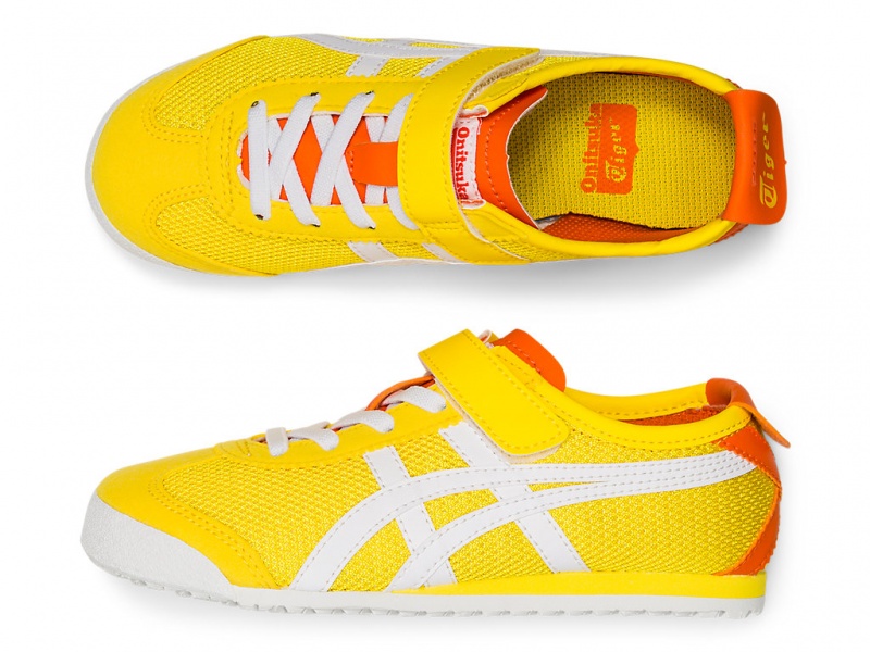 Onitsuka Tiger Mexico 66 Schuhe Kinder Gelb Weiß | NH9658704