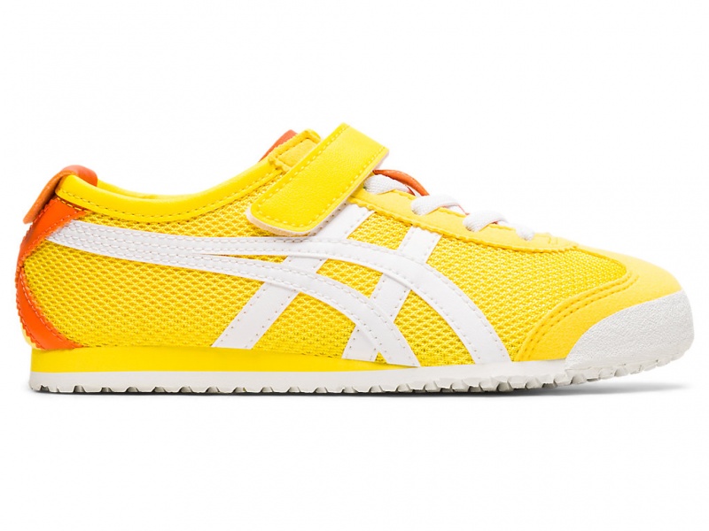 Onitsuka Tiger Mexico 66 Schuhe Kinder Gelb Weiß | NH9658704