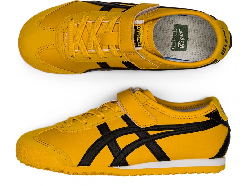 Onitsuka Tiger Mexico 66 Schuhe Kinder Gelb Schwarz | NJ9835640