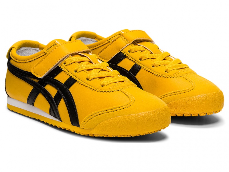 Onitsuka Tiger Mexico 66 Schuhe Kinder Gelb Schwarz | NJ9835640