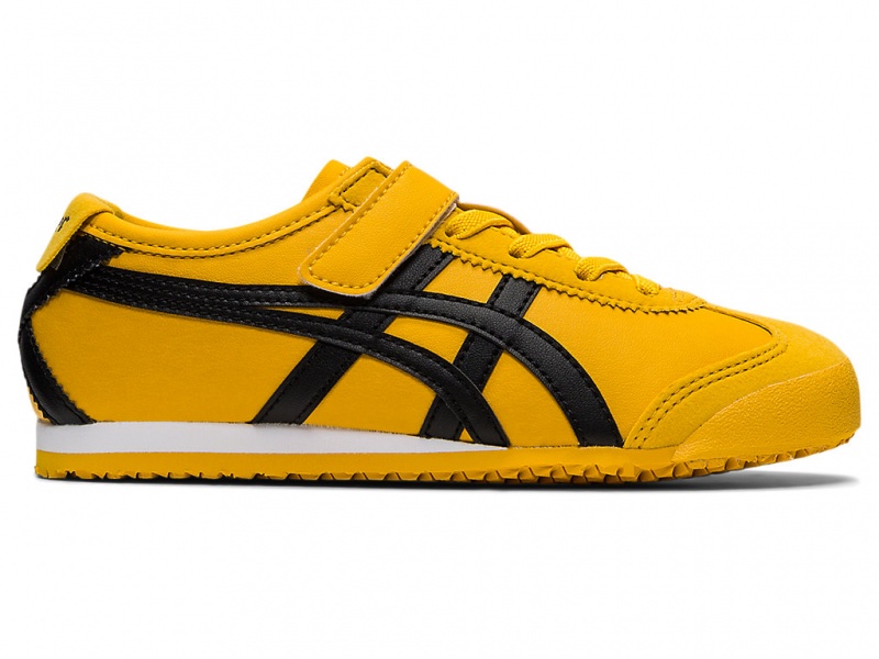 Onitsuka Tiger Mexico 66 Schuhe Kinder Gelb Schwarz | NJ9835640