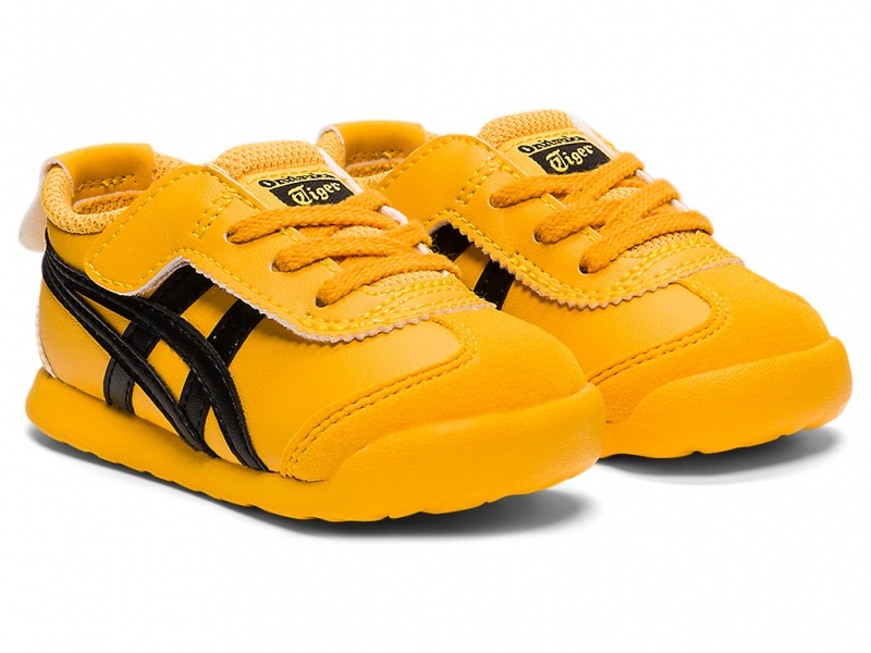 Onitsuka Tiger Mexico 66 Schuhe Kinder Gelb Schwarz | IS8465139