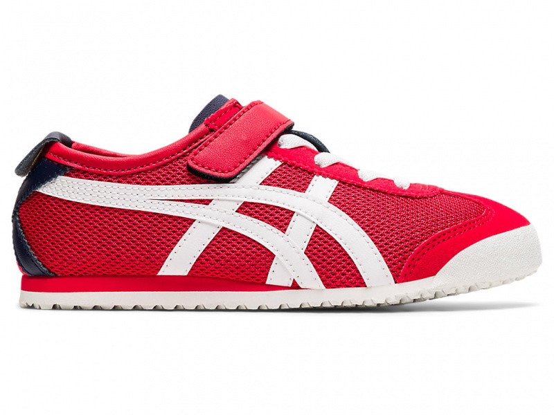 Onitsuka Tiger Mexico 66 Schuhe Kinder Rot Weiß | PH9071526