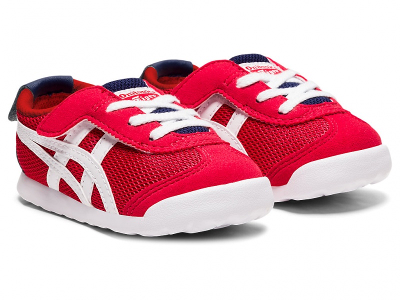 Onitsuka Tiger Mexico 66 Schuhe Kinder Rot Weiß | YT4825601