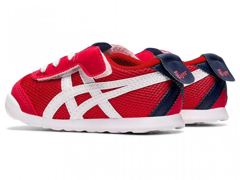 Onitsuka Tiger Mexico 66 Schuhe Kinder Rot Weiß | YT4825601