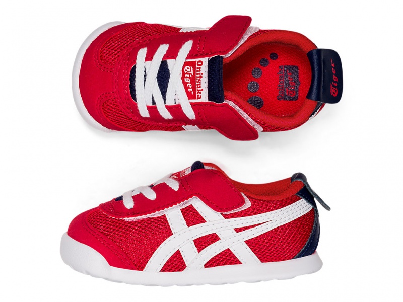 Onitsuka Tiger Mexico 66 Schuhe Kinder Rot Weiß | YT4825601