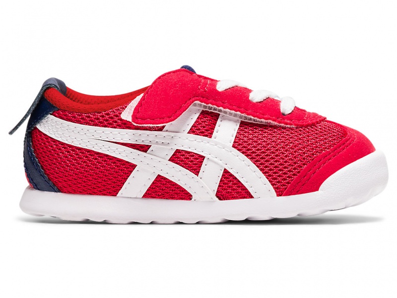 Onitsuka Tiger Mexico 66 Schuhe Kinder Rot Weiß | YT4825601